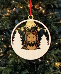 Jesus And Christmas Tree Christmas Ornament