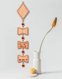 Kite Baby Birth Wooden Garland Name And Zodiac Leo Sign