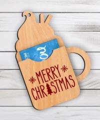 Merry Christmas Coffee Gift Card Holder