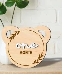 One Month Baby Milestone Card