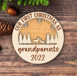 Our First Christmas As Grandparents Ornament
