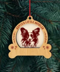 Papillon Dog Christmas Ornament