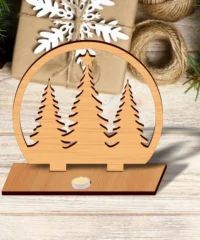 Pine Tree Christmas Candle