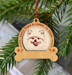 Pomeranian Dog Christmas Ornament
