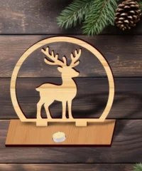 Reindeer Christmas Candle