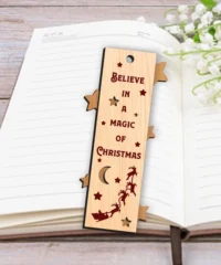 Reindeer Sleigh Christmas Bookmark