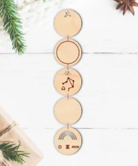 Round Baby Birth Wooden Garland Name And Zodiac Libra Sign