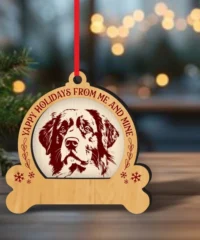 Saint Bernard Dog Christmas Ornament