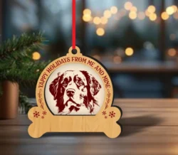 Saint Bernard Dog Christmas Ornament