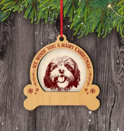 Shih Tzu Dog Christmas Ornament