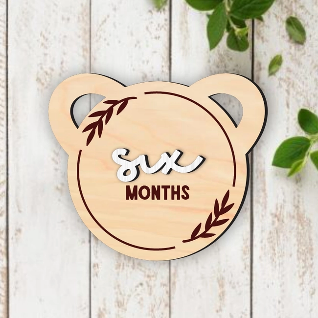 Six Months Baby Milestone Card