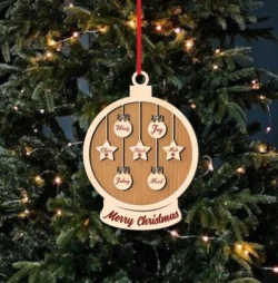 Snow Globe Christmas Name Ornament