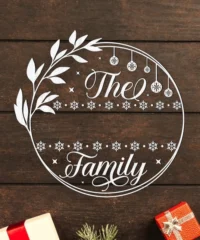 Snowflake Christmas Family Name
