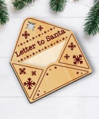 Snowflake Dear Santa Letter Holder Ornament
