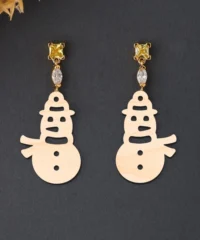 Snowman Christmas Earring