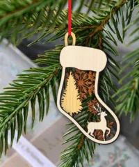 Socks Christmas Decoration With Deer