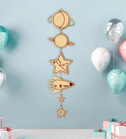 Space Baby Birth Wooden Garland Name And Zodiac Taurus Sign