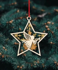 Star Christmas Ornament With Angel