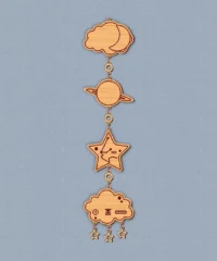 Stars Baby Birth Wooden Garland Name And Zodiac Aquarius Sign