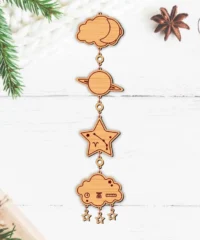 Stars Baby Birth Wooden Garland Name And Zodiac Aries Sign