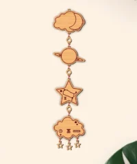 Stars Baby Birth Wooden Garland Name And Zodiac Gemini Sign