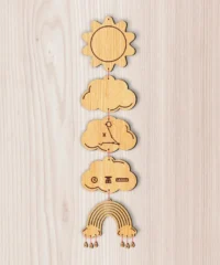 Sun Baby Birth Wooden Garland Name And Zodiac Pisces Sign