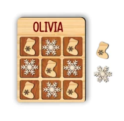Tic Tac Toe With Snow And Sock