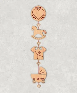Toys Baby Birth Wooden Garland Name And Zodiac Cancer Sign