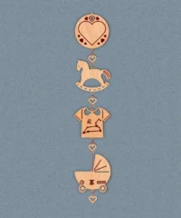 Toys Baby Birth Wooden Garland Name And Zodiac Leo Sign