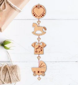 Toys Baby Birth Wooden Garland Name And Zodiac Libra Sign