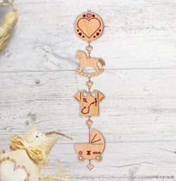 Toys Baby Birth Wooden Garland Name And Zodiac Scorpio Sign