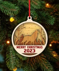 Wolf Christmas Ornament