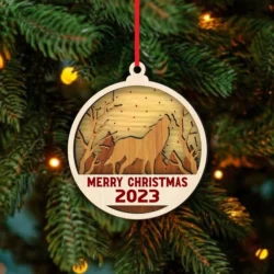 Wolf Christmas Ornament
