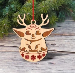 Baby Yoda Christmas Ornament