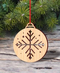 Christmas Bauble Ornament With Snowflake