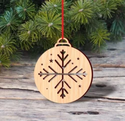 Christmas Bauble Ornament With Snowflake