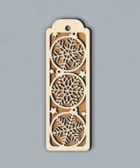 Christmas Bookmark With Ball Snowflake And Star