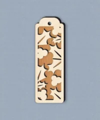 Christmas Bookmark With Leaf