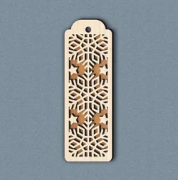 Christmas Bookmark With Snowflake And Star