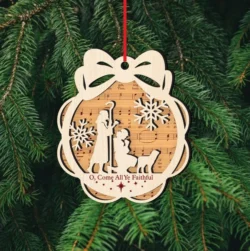 Christmas Nativity Sheet Music Ornament