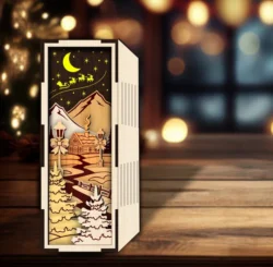 Christmas scene book nook