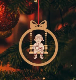 Elf Christmas Swing Ornament