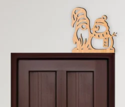 Gnome And Snowman Christmas Door Corner