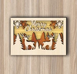 Layered Christmas Deer