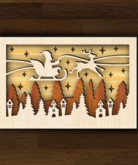 Layered Christmas Santa Sleigh