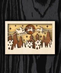 Layered Christmas Santa Sleigh