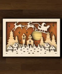 Layered Christmas Santa Sleigh