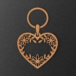 Mom Keychain With Heart