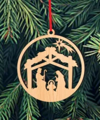 Nativity Scene Christmas Ornament With Jesus And Marry, Child Jesus