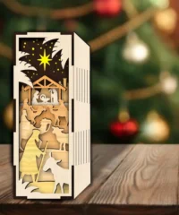 Nativity scene book nook